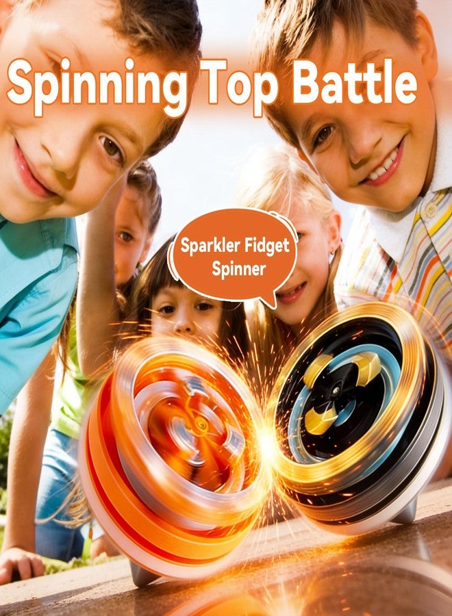 pegxtwu Fireworks Fingertip Gyro,Handheld Fireworks Gyroscope,Collision Sparks Light Up Spinning Top Toy,Creative Gyroscope Toy for Kids,Fidget Spinners for Adults, Cool Flashing Spinning Toys (6 PCS) - Image 4